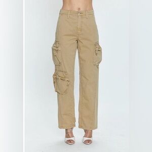 Pistola high waist Beige Cargo Utility Pants